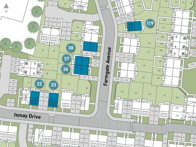 Site plan 3 bedroom houses - artist's impression subject to change